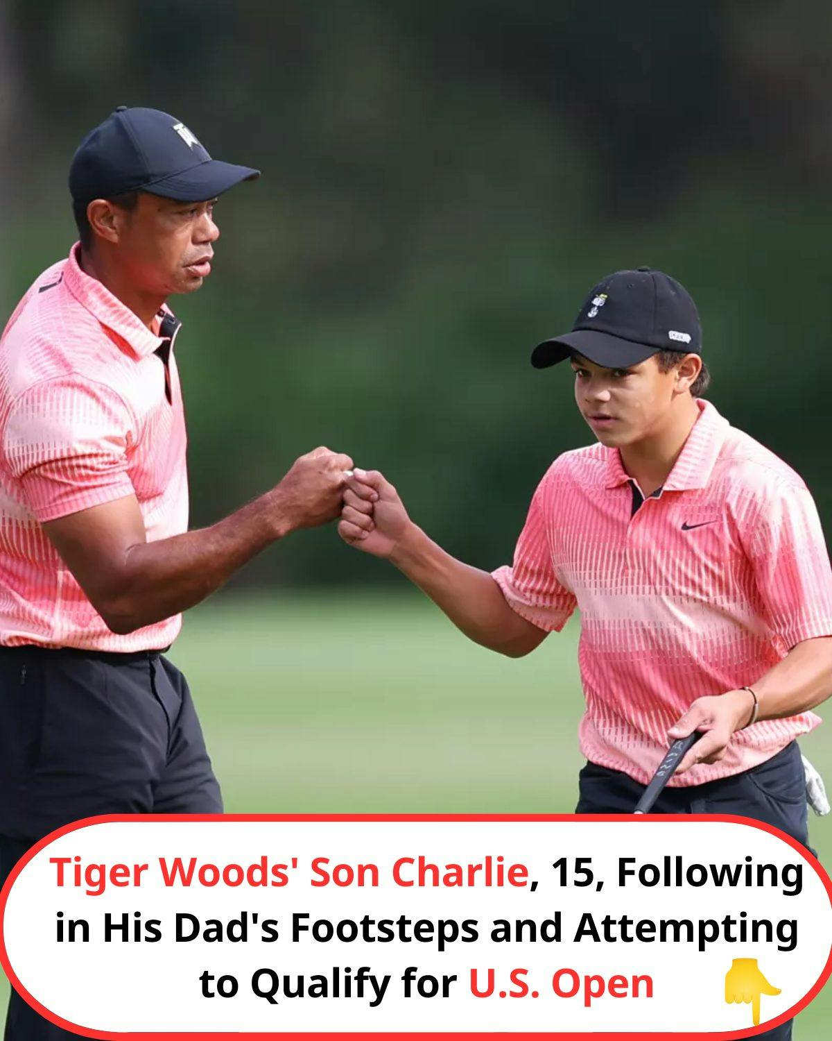 Cover Image for Tiger Woods’ Son Charlie, 15, Following in His Dad’s Footsteps and Attempting to Qualify for U.S. Open