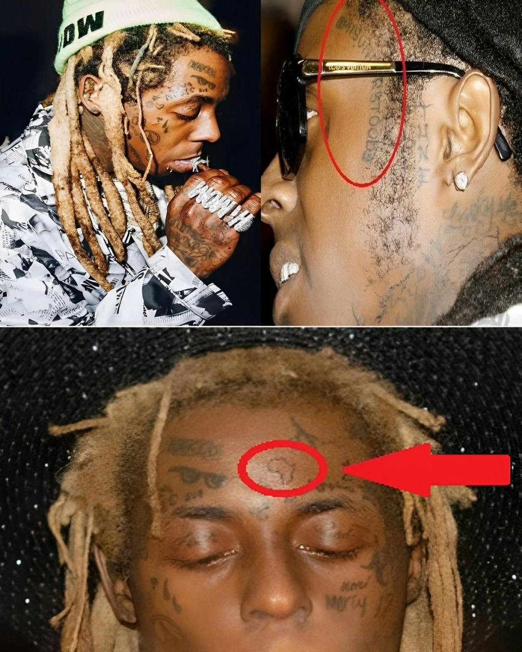 Cover Image for The meaning of Lil Wayne’s face tattoos has the effect of inspiring many people about both music passion and life ideals